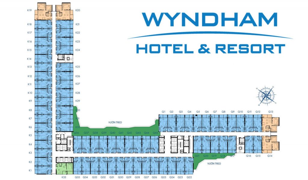 Mặt bằng thiết kế wyndham thanh thủy