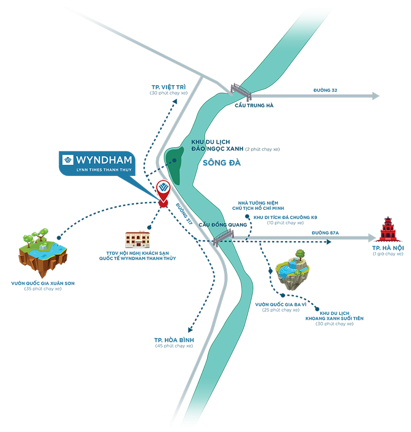 Vị trí biệt thự Lynn Times Thanh Thủy